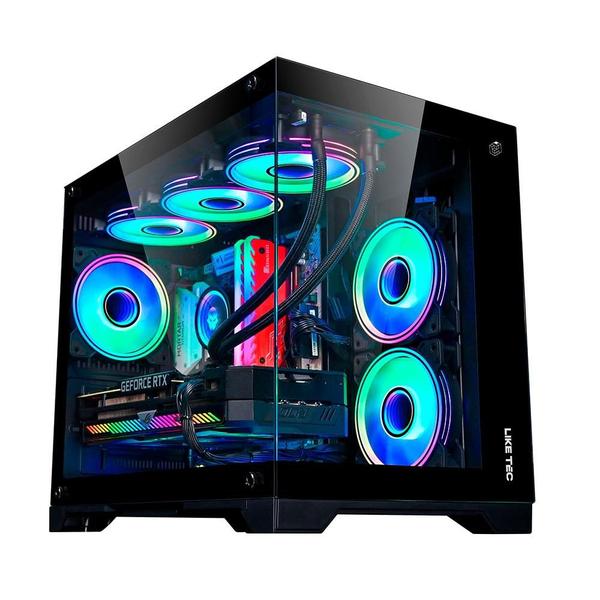 Imagem de Gabinete Gamer Liketec MAD Rock Black, Mini Tower, ARGB, M-ATX, Frente e Lateral em Vidro - LC-CB3X2-MADROCK-2041