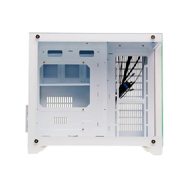Gabinete Gamer Liketec Mad Rock Snow Argb Com Fan Micro Atx Branco 2076 Imagem de Gabinete Gamer Liketec Mad Rock Snow Argb Com Fan Micro Atx Branco 2076