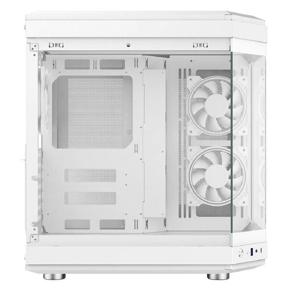 Imagem de Gabinete Gamer Liketec Unreal Snow, Cube Desing, Mid Tower, Vidro Temperado, Sem Fonte, Sem Fans, Branco