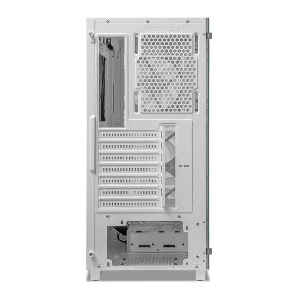 Gabinete Gamer Mancer Ward V2, RGB, Mid-Tower, Lateral De Vidro, Com 3 Fans, Branco, MCR-WRDV2-WH Imagem de Gabinete Gamer Mancer Ward V2, RGB, Mid-Tower, Lateral De Vidro, Com 3 Fans, Branco, MCR-WRDV2-WH