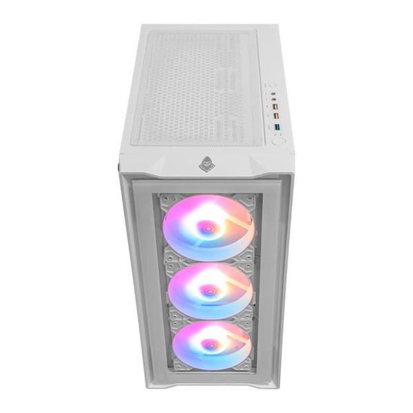 Gabinete Gamer Mancer Ward V2, RGB, Mid-Tower, Lateral De Vidro, Com 3 Fans, Branco, MCR-WRDV2-WH Imagem de Gabinete Gamer Mancer Ward V2, RGB, Mid-Tower, Lateral De Vidro, Com 3 Fans, Branco, MCR-WRDV2-WH