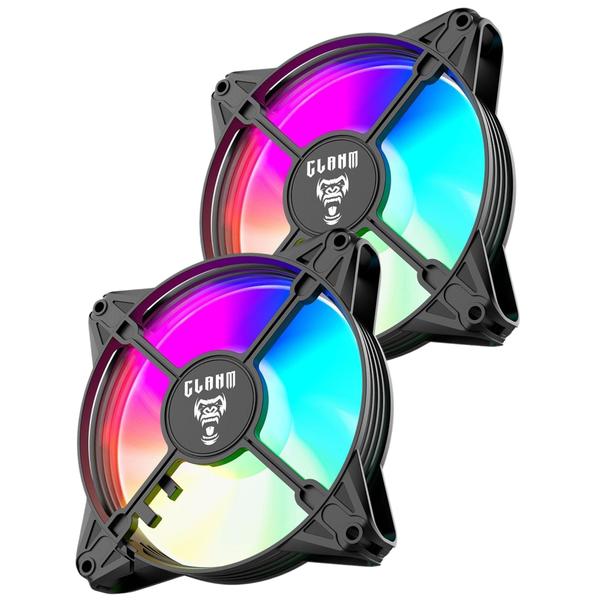 Imagem de Gabinete Gamer Megalon Clanm Ótima Ventilação Suporta Até 5 Fans Cooler  de CPU e Vidro Temperado + Fonte Atom 400W ATX + 2 Unid Fans Rgb