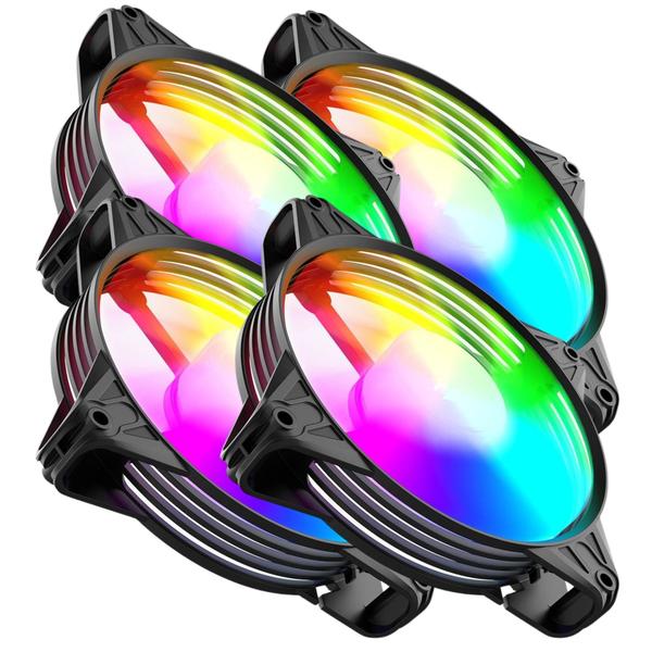 Imagem de Gabinete Gamer Megalon Clanm Suporta Até 5 Fans Cooler de CPU Vidro   Temperado Com Ótima Ventilação + 4 Unid Fans Rgb + Fonte Quantum 650W ATX 5