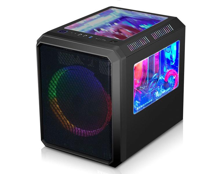 Imagem de Gabinete Gamer MicroCraft CG-03RC Preto C/1 Fan 5cores 200mm