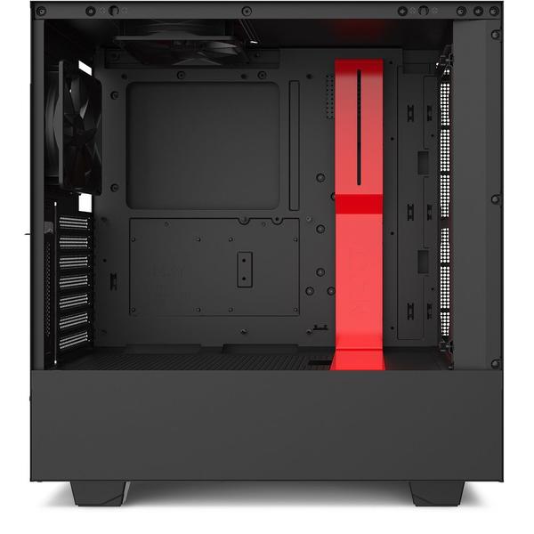 Imagem de Gabinete Gamer Mid Tower Lateral de Vidro NZXT H510i H510IBR Matte Black-Red