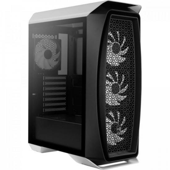 Gabinete Gamer MID Tower RGB Aero ONE FROST Branco Aerocool Imagem de Gabinete Gamer MID Tower RGB Aero ONE FROST Branco Aerocool