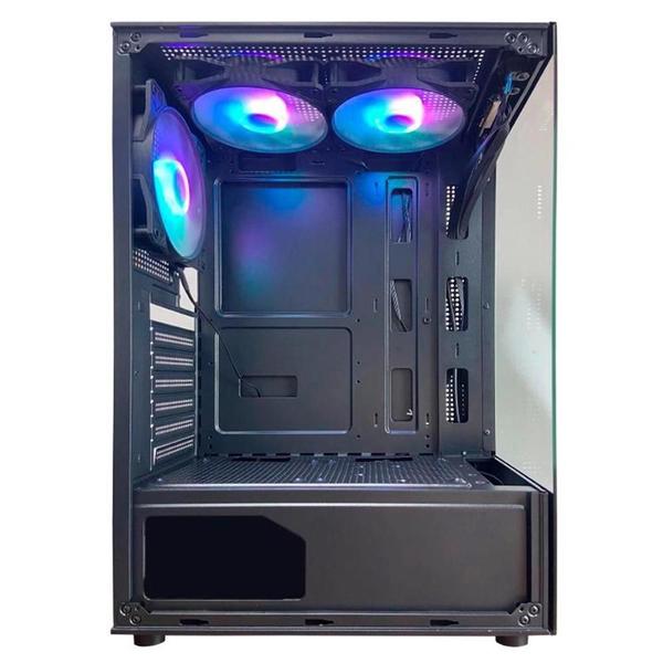 Imagem de Gabinete Gamer Mid Tower Rgb Atx Em Vidro Temperado Hayom