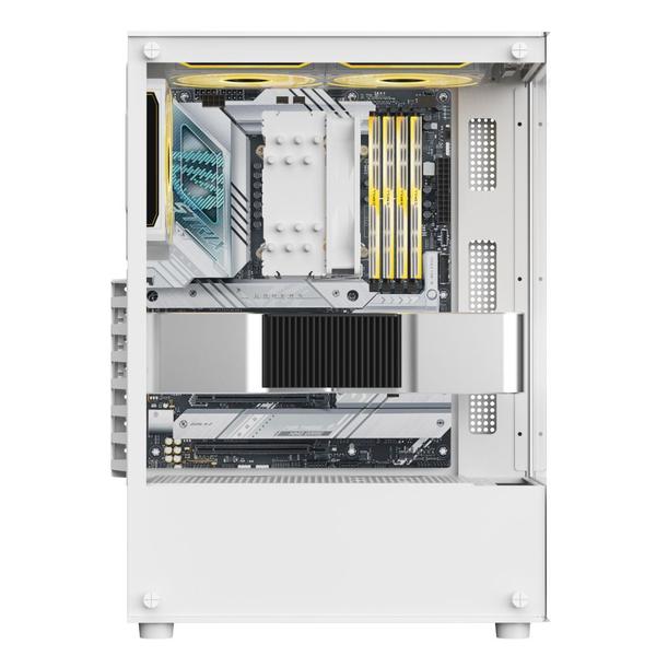 Imagem de Gabinete gamer mid tower sem fan sem fonte liketec heydar snow lc-cb-heydar-2087