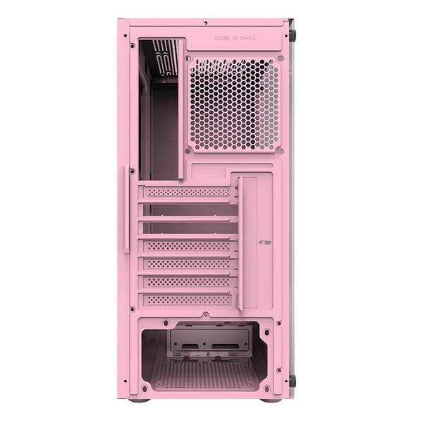 Imagem de Gabinete Gamer Motospeed Hyrax HGB200, ATX, Lateral em Vidro Temperado, Rosa HGB200P