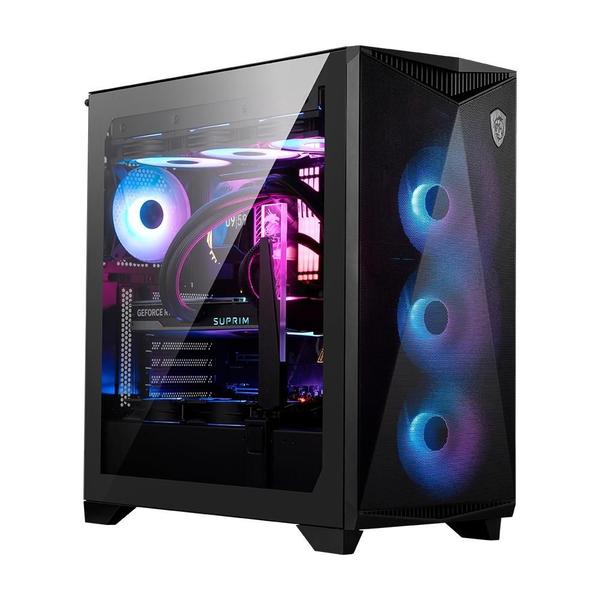 Imagem de Gabinete Gamer MSI MPG Gungnir 300R Airflow, Mid Tower, Lateral em Vidro, 4x FANs ARGB, E-ATX, Preto - 306-7G21R21-W57