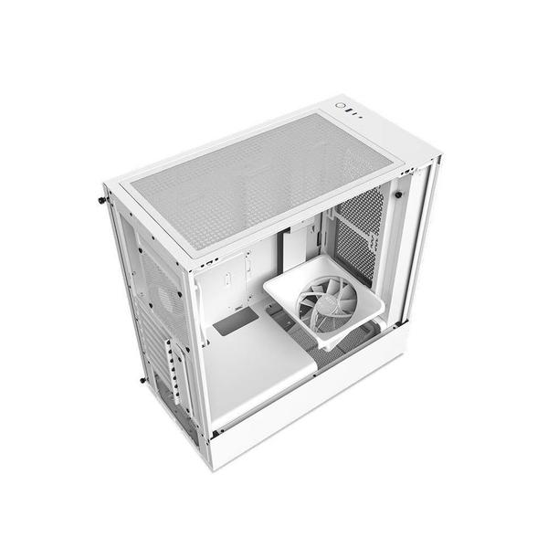 Imagem de Gabinete Gamer NZXT H5 FLOW Lateral Vidro TEMP MINI-ITX/MICRO-ATX/ATX/EATX Branco - CC-H51FW