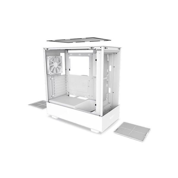 Imagem de Gabinete Gamer NZXT H5 FLOW Lateral Vidro TEMP MINI-ITX/MICRO-ATX/ATX/EATX Branco - CC-H51FW