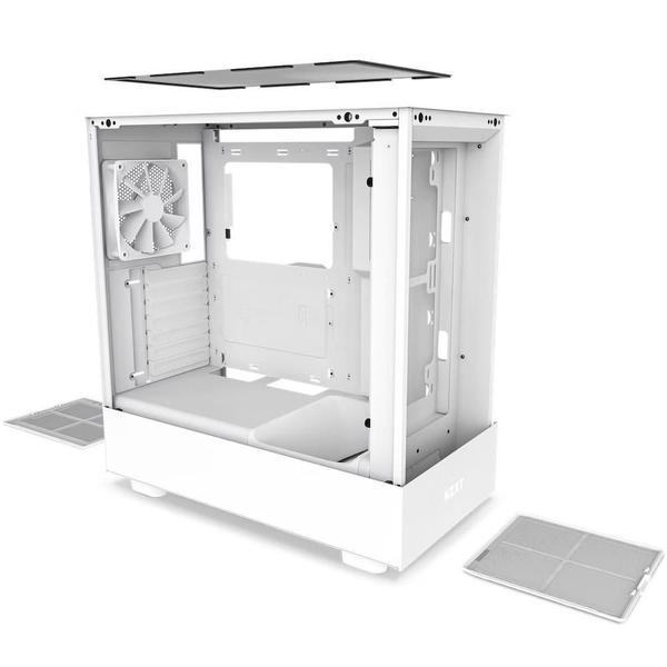 Imagem de Gabinete Gamer Nzxt H5 Flow White Midtower C/2 Fans Usb 3.0