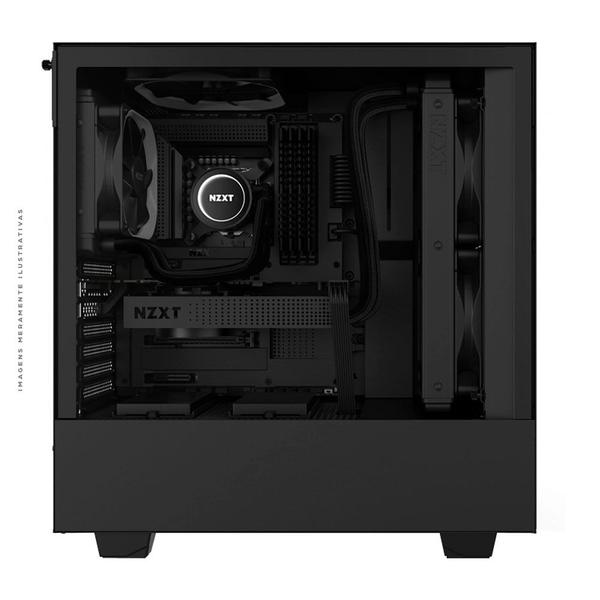 Imagem de Gabinete Gamer NZXT H510, ATX, Lateral em Vidro Temperado, Com 2 Fans, Preto - CA-H510B-B1