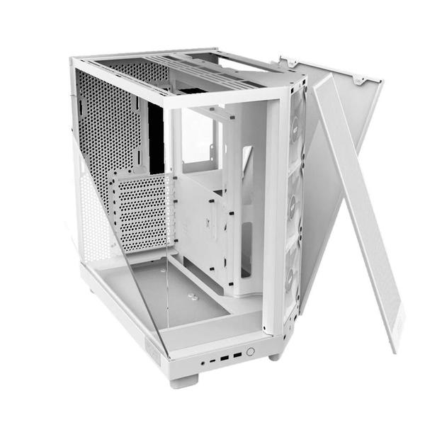 Imagem de Gabinete Gamer NZXT H6 FLOW Lateral Vidro TEMP. ATX/MICRO-ATX/MINI-ITX Branco com 3 FANS 120M