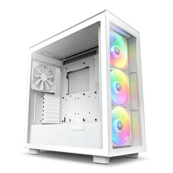 Imagem de Gabinete Gamer NZXT H7 Elite 2023, Mid Tower, ATX, Lateral em Vidro Temperado, 4x Cooler Fan, Branco - CM-H71EW-02