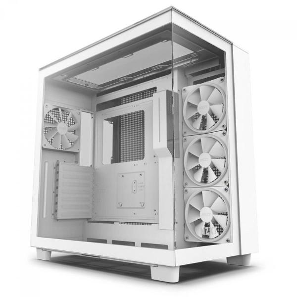 Gabinete Gamer NZXT H9 Elite Lateral Vidro TEMP MINI-ITX/MICRO-ATX/ATX com 4 FANS RGB Branco Imagem de Gabinete Gamer NZXT H9 Elite Lateral Vidro TEMP MINI-ITX/MICRO-ATX/ATX com 4 FANS RGB Branco