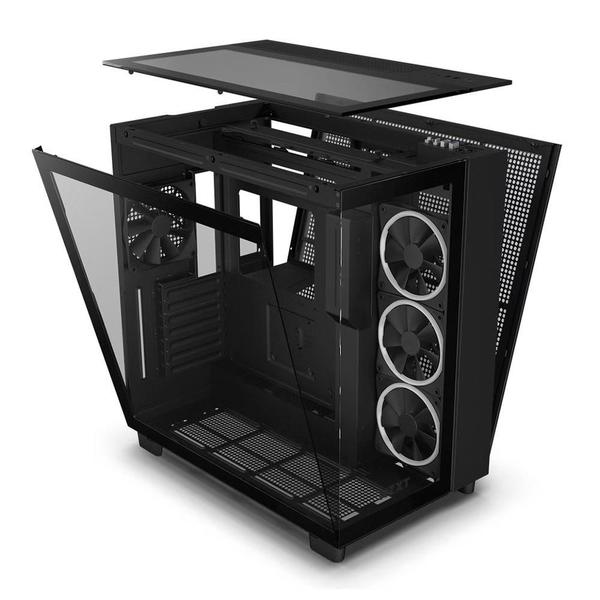 Imagem de Gabinete Gamer NZXT H9 Elite, Mid Tower, RGB, ATX, Lateral, Frontal e Topo em Vidro, Preto - CM-H91EB-01