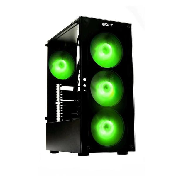 Imagem de Gabinete Gamer OCT Grouper RGB Preto, sem fonte, 4x Fan