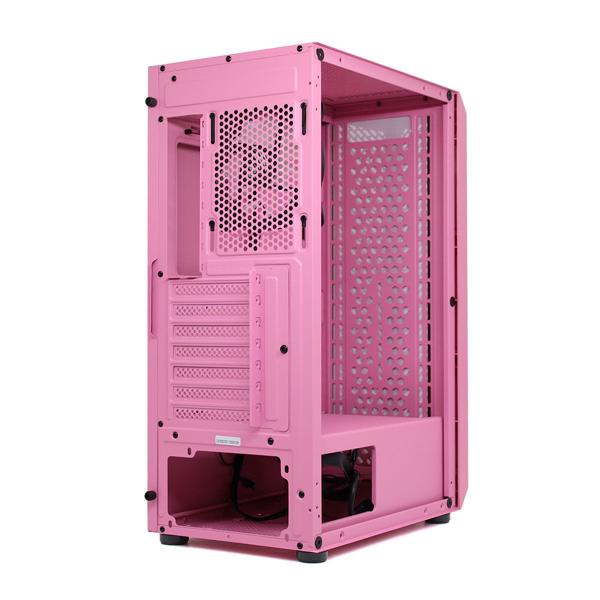 Imagem de Gabinete Gamer OEX Haven GH300, Lateral em Vidro, 1x Cooler LED RGB 120mm, USB 3.0, Rosa