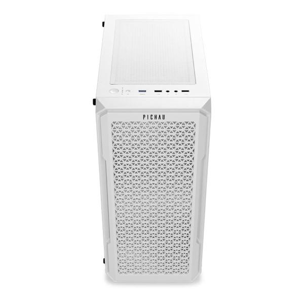 Imagem de Gabinete Gamer Pichau Apus White, Mid-Tower, Lateral de Vidro Temperado, Com 3 Fans, Branco, PG-APS-WHT01