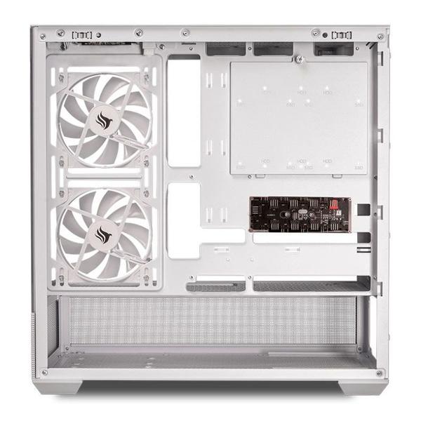 Imagem de Gabinete Gamer Pichau Magpie 4X, ARGB, Mid-Tower, Lateral de Vidro, Com 3 Fans, Branco, PG-MAG4X-WH3F