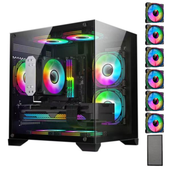 Imagem de GABINETE GAMER PRETO - GB1790 Com 6 Fans