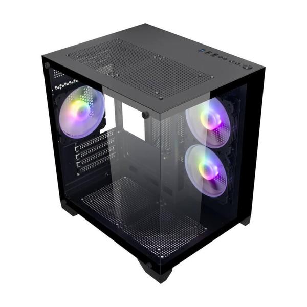 Gabinete Gamer Preto Soul Pro Bg-052 - 3X Fan Argb - Bluecase Imagem de Gabinete Gamer Preto Soul Pro Bg-052 - 3X Fan Argb - Bluecase