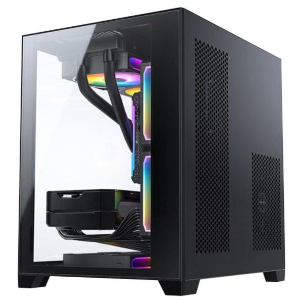 Gabinete Gamer Preto Space Lateral E Frontal Vidro K-Mex Imagem de Gabinete Gamer Preto Space Lateral E Frontal Vidro K-Mex