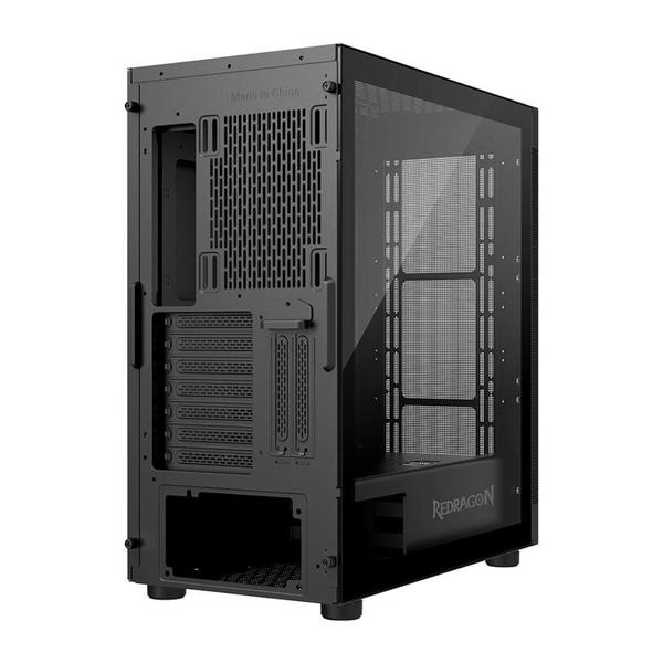 Imagem de Gabinete Gamer Redragon Aeroglass, Mid Tower, ATX, Lateral em Vidro Temperado, Preto - CA-602B