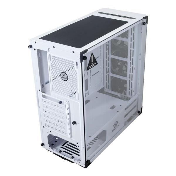 Imagem de Gabinete Gamer Redragon Wheel Jack White, Mid Tower,  Lateral e Frontal em Vidro, Branco - GC-606WH