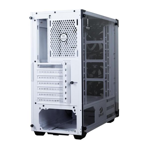 Imagem de Gabinete Gamer Redragon Wheel Jack White, Mid Tower, RGB, Lateral e Frontal em Vidro, Branco - GC-606WH