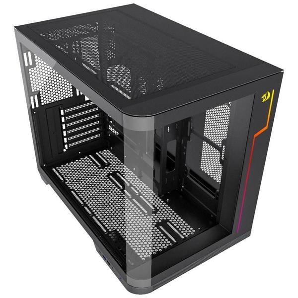 Imagem de Gabinete Gamer Redragon Wideload Extreme S/Fan S/Fonte MidTower ATX Lateral Vidro Temperado Preto - CA-605B