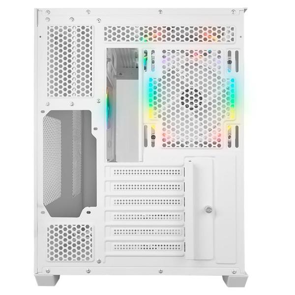 Imagem de Gabinete Gamer Redragon Wideload Pro, Mid Tower, ATX, Lateral em Vidro Temperado, Branco - CA-604W-PRO