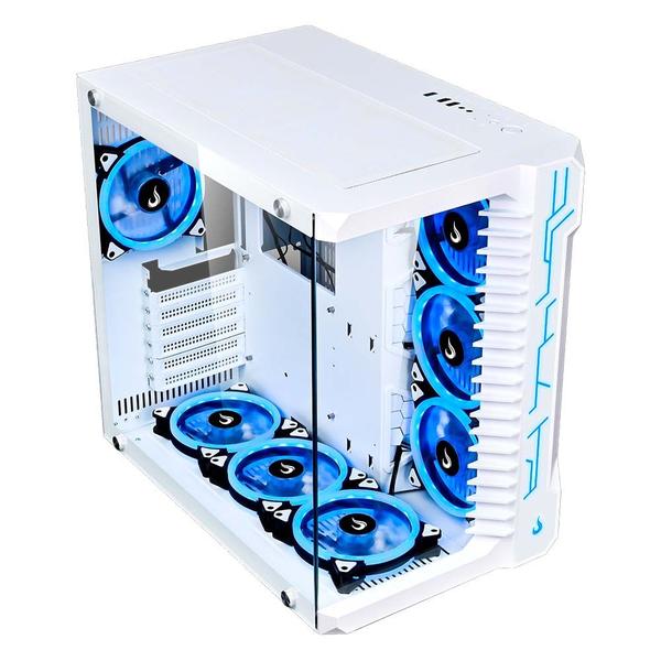 Imagem de Gabinete Gamer Rise Mode Galaxy Glass, Mid Tower, ATX, Lateral e Frontal em Vidro Temperado, Branco - RM-GA-GG-FW