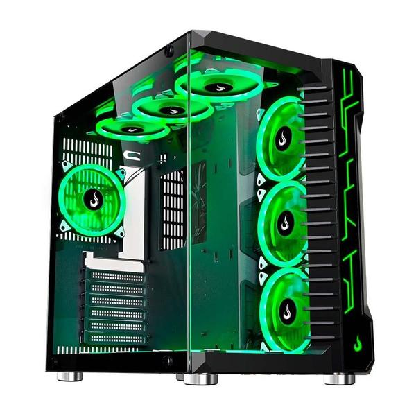 Imagem de Gabinete Gamer Rise Mode Galaxy Glass, Mid Tower, ATX, Lateral e Frontal em Vidro Temperado, Preto - RM-GA-GG-FB