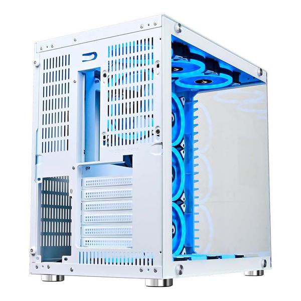 Imagem de Gabinete Gamer Rise Mode Galaxy Glass S/Fan S/Fonte MidTower Lateral/Frontal Vidro Temperado Branco - RM-GA-GG-FW