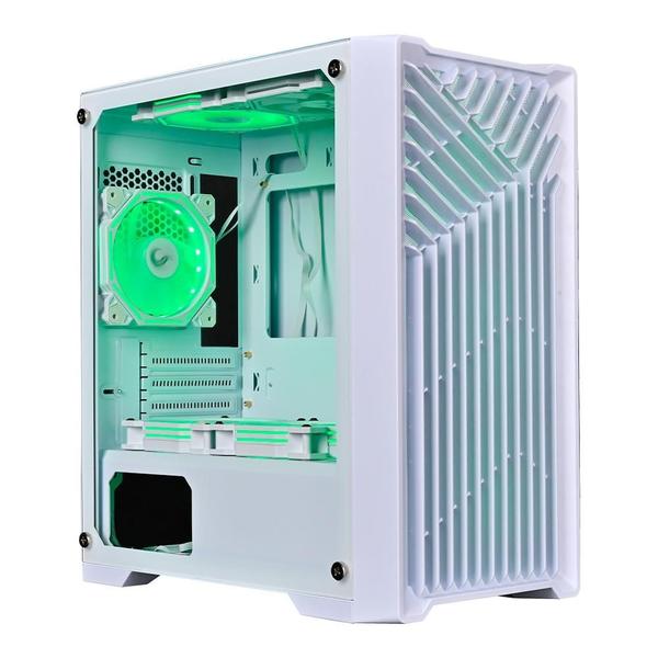 Imagem de Gabinete Gamer Rise Mode X1, Mid Tower, ATX, Lateral em Vidro Temperado, Branco - RM-X1-01-FW