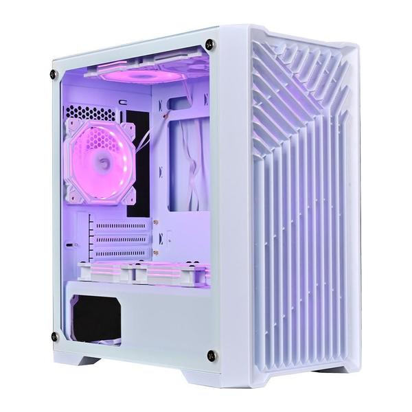 Imagem de Gabinete Gamer Rise Mode X1, Mid Tower, ATX, Lateral em Vidro Temperado, Branco - RM-X1-01-FW