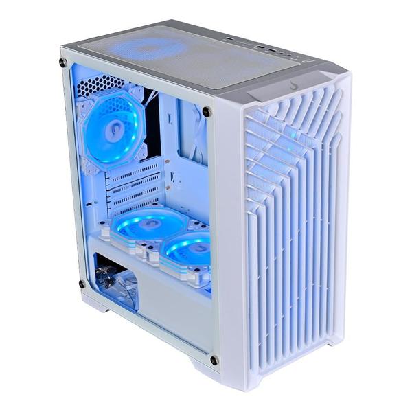 Imagem de Gabinete Gamer Rise Mode X1, Mid Tower, ATX, Lateral em Vidro Temperado, Branco - RM-X1-01-FW