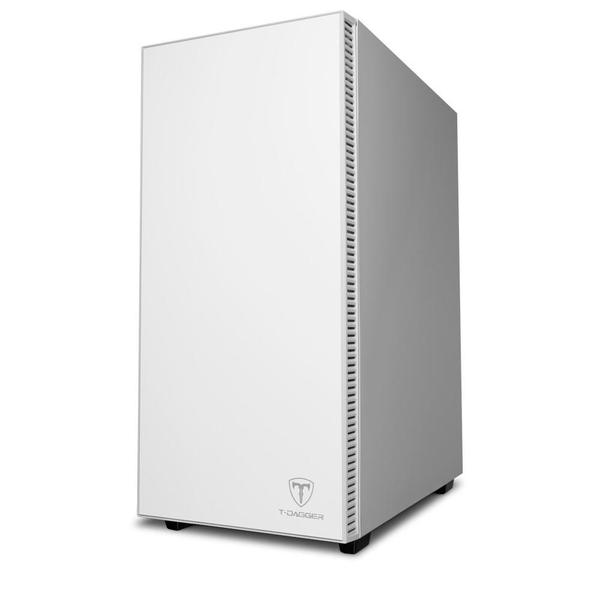 Imagem de Gabinete Gamer T-Dagger Cube MidTower S/Fan S/Fonte Lateral Em Vidro Branco - T-TGC305W