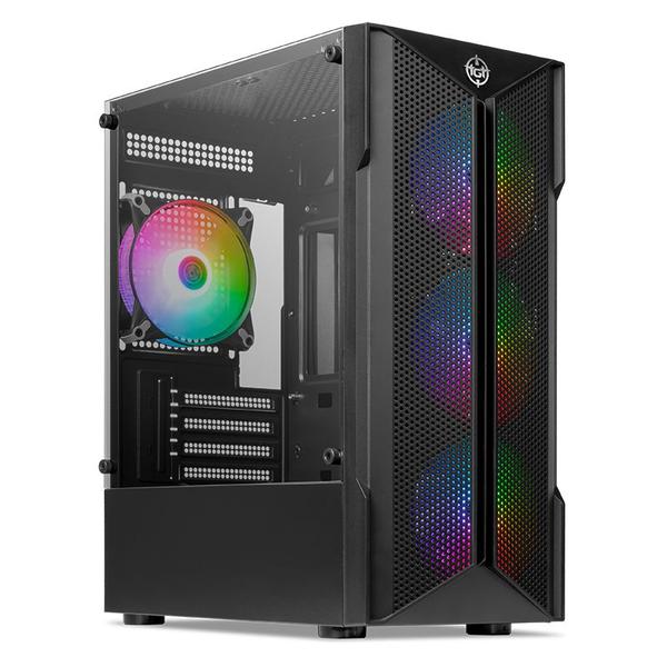 Imagem de Gabinete Gamer TGT Skylancer V2, RGB, Mid-Tower, Lateral De Vidro, Com 4 Fans, Preto, TGT-SKLV2-BK-4F