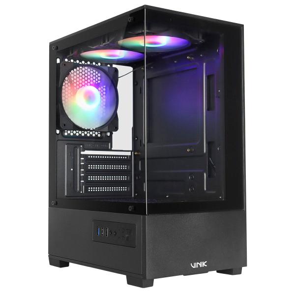 Gabinete Gamer Vinik G-SHIELD Vidro Temperado C/ 3 FANS - GGGSVBK Imagem de Gabinete Gamer Vinik G-SHIELD Vidro Temperado C/ 3 FANS - GGGSVBK
