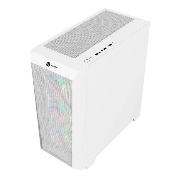 Imagem de Gabinete Hayom Gamer Gb1780 Branco Com 4 Fans Cooler Rgb