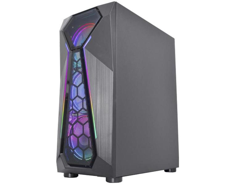 Imagem de Gabinete K-Mex, Warlock, Mid-Tower, Rgb, Com Fita De Led