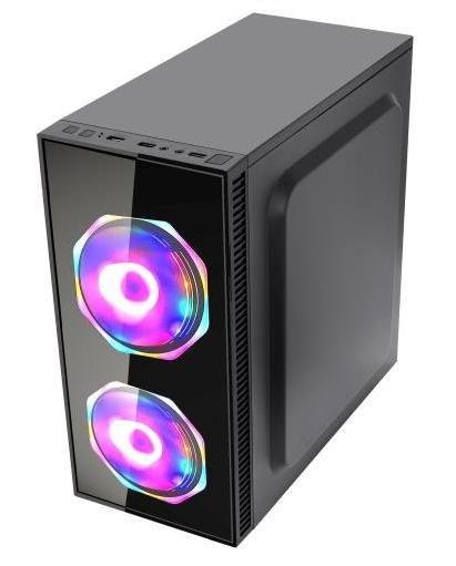 Imagem de Gabinete Micro Atx Xway Acrilico 01146 2x Fans Rgbs S/fonte