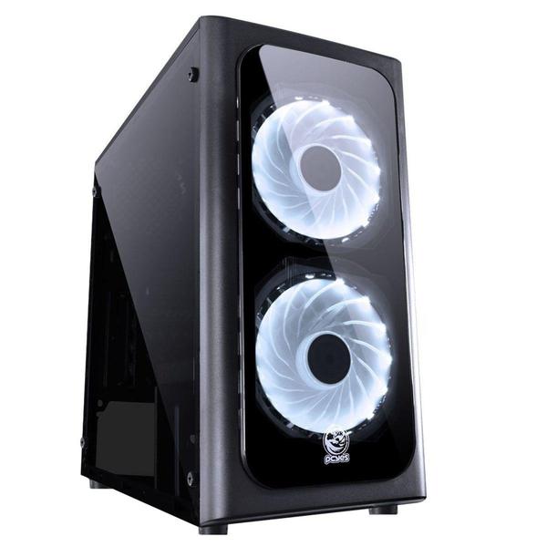 Imagem de Gabinete Mid Tower Pcyes VENPT7C2FCA Venus 2 Fans 120mm Led 7 Cores Preto