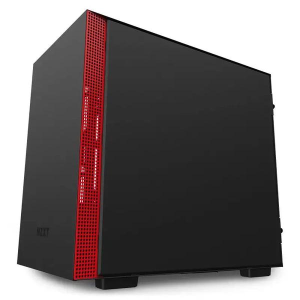 Imagem de Gabinete Mini-itx - H210i Matte Black/red - Com Controladora de Fans + Fita de Led - Ca-h210i-br