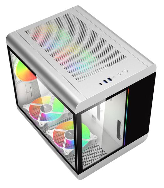 Imagem de Gabinete Nexusgamer Mercury wideload aco aluminio vidro micro ATX