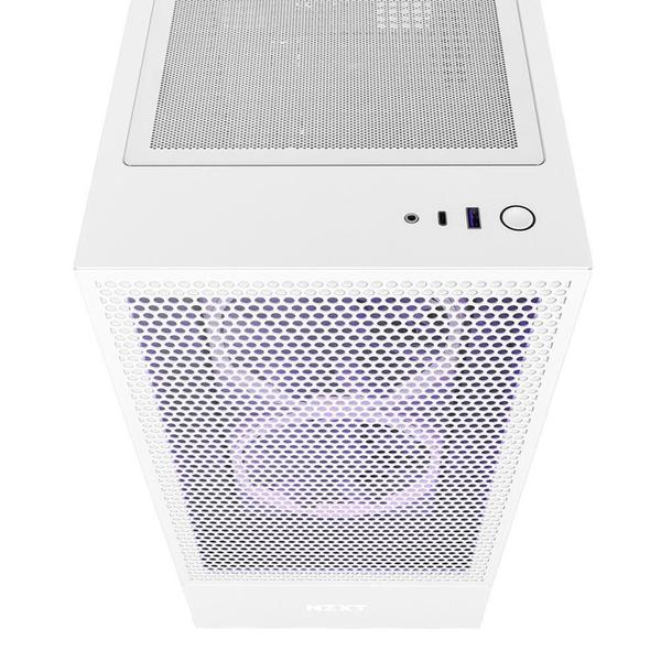 Imagem de Gabinete NZXT H5 Flow Compact, Mid Tower, ATX, Lateral e Frontal em Vidro Temperado, 2x Cooler Fan